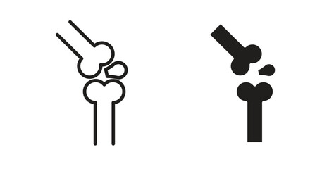 Joint icon in doodle and stroke style.