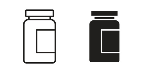 Jar icon in doodle and stroke style.