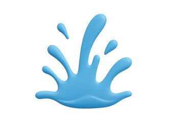 Obraz premium Blue liquid splash creating drops and ripples, dynamic fluid motion, abstract water shape with transparent background