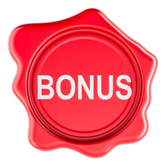 Bonus, red wax seal. 3D rendering