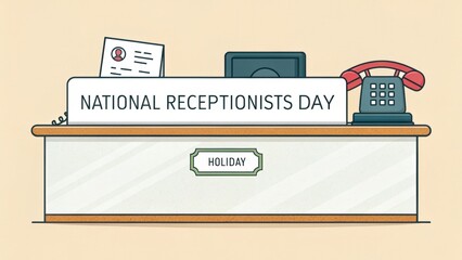 A reception desk celebrating National Receptionists Day