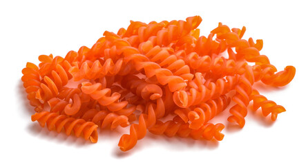 Red Italian Fusilli pile