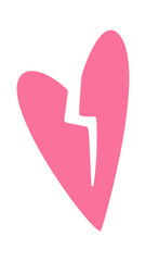 Broken heart Valentines day sticker