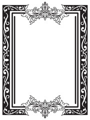 Hand Drawn Royal Scrollwork Frame Outlines
