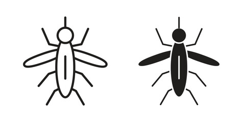 Mosquito icon in line design. Simple icon vector