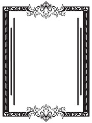 Hand Drawn Graphic Rococo Ornamental Outlines