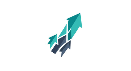 Abstract Colorful Arrows Symbolizing Growth, Development, and Positive Progression in Business