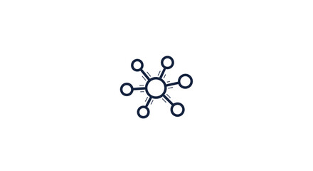 Abstract Connectivity Symbol Depicting Network Linking, Visualization, And Communication