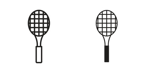 Racket icon in line design. Simple icon vector