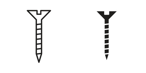 Screw icon in line design. Simple icon vector
