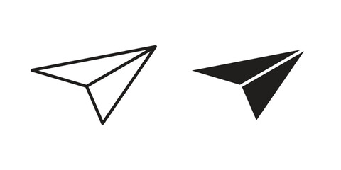 Send icon in line design. Simple icon vector