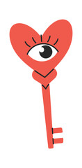 Love key Valentines day sticker