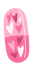 Romantic pill Valentines day sticker