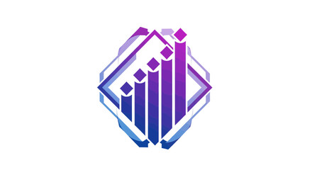 Abstract Financial Growth Symbolizing Data, Analytics, and Business Development Visual