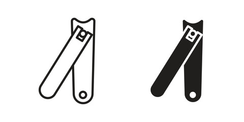 Nail clippers icon on white background. Stock vector icon