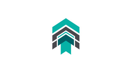 Fototapeta premium Abstract Geometric Arrow Design Symbolizing Growth, Progress, and Expansion Creatively