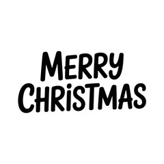 Merry Christmas Greeting Message Lettering