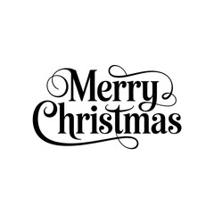 Merry Christmas Greeting Message Lettering