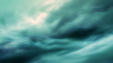 soft teal fog wash with abstract gentle blur
