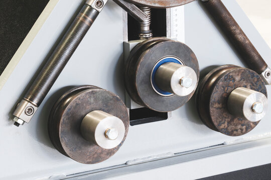 industrial device for bending of metal pipes and plates, industrial concept