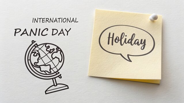 International Panic Day Illustration Featuring Holiday Concept