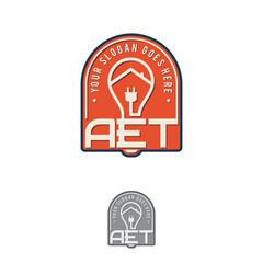 Creative design electrical industrial logo emblem vintage