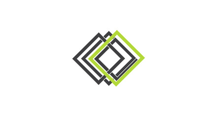 Obraz premium Abstract Geometric Design Featuring Interlocking Squares With A Minimalist Aesthetic