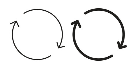 Repeat icons, vector symbols. filled flat sign