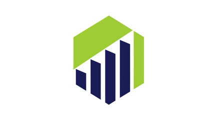 Abstract Geometric Diagram Illustrating Business Growth, Charting Financial Progress or Data