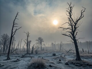 Nuclear Winter Aftermath: Frosted Fields