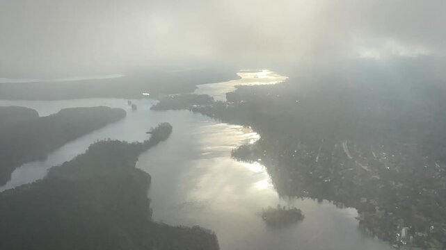 Blick aus Flugzeugfenster