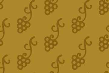 Vector vintage seamless pattern of grape. Vector georgian pattern of grapes in retro style.