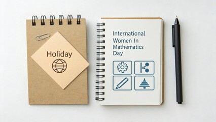 Notebook celebrating International Women in Mathematics Day