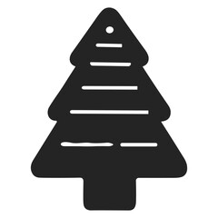 Christmas tree doodle scribble drawing