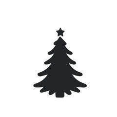 Christmas tree doodle scribble drawing