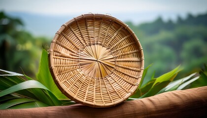 Bilao A Woven Filipino Basket Made From Bamboo Rattan And Palm Leaves Showcasing Traditional Handcraft Cultural Heritage Artisanal Weaving And Tropical Charm