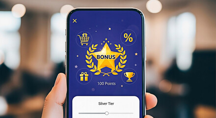 A smartphone application with bonus theme for the concept of loyalty program.