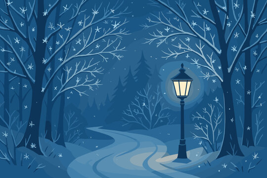 Shades silver glittering pathway harmony subtle vector crystals single lantern branches illustration