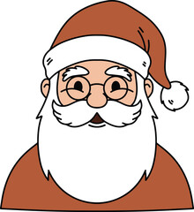 Jolly Santa Claus Character Portrait