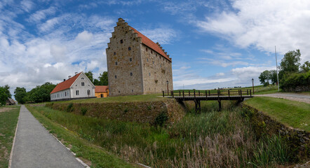 Glimmingehus castle, medieval fortress in Skane, Sweden