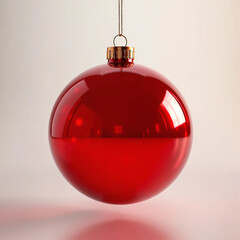 red christmas ball isolated