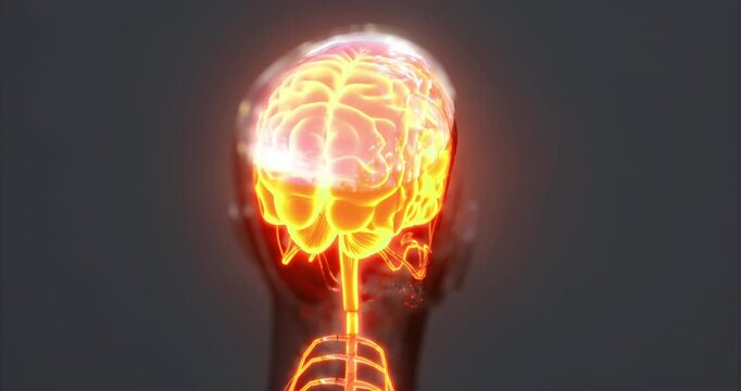 This visual representation highlights the intricate anatomy of the human brain, focusing on neural pathways and structures. Bright colors illustrate brain functions, emphasizing the complexity.
