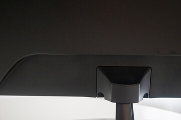 Close-up of a designer computer monitor seen from behind