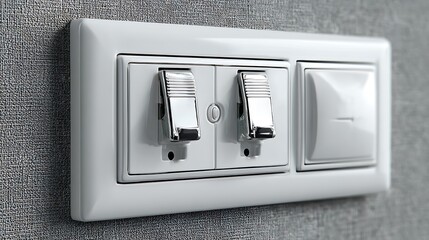 Modern double light wall switch high resolution picture