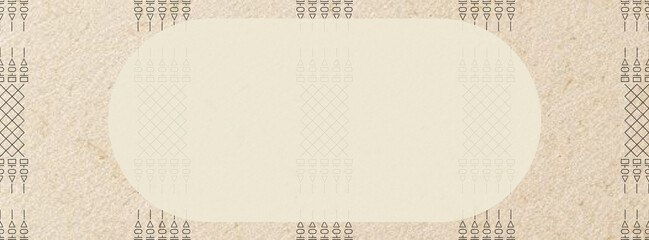 Neutral Beige template with textured background, geometric pattern, and capsule copy space