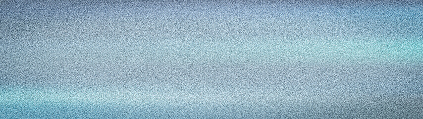 Highly-textured, subtle abstract background featuring a cold silver and soft blue-cyan horizontal gradient with extreme, dense digital speckled grain © Life Background