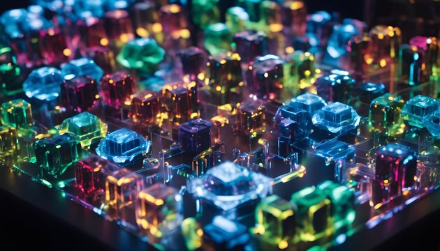 Colorful Geometric Light Display