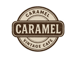 Fototapeta premium Retro cafe logo design with vintage circular emblem and bold typography