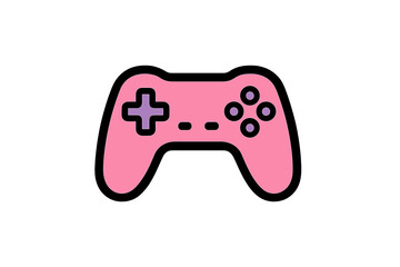 Pink video game controller representing modern digital entertainment and gaming culture