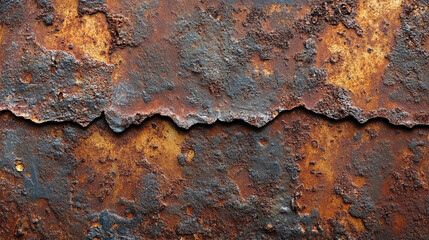Old burnt fat on a rusty metal surface with corrosion and grunge texture creating a rough, industrial, and distressed background ideal for grunge design, industrial visuals, and textured art